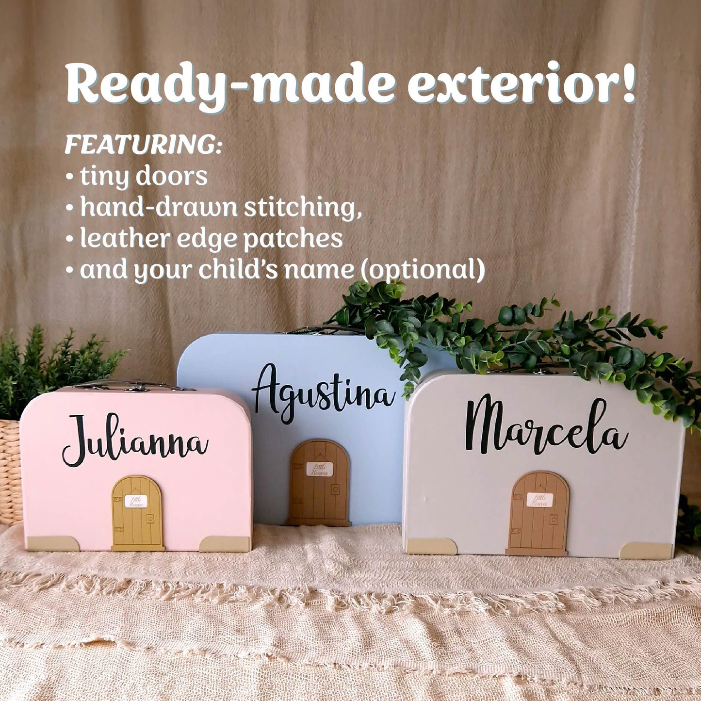 New-Empty Dollhouse Suitcases, Create your Own Miniature Dollhouse