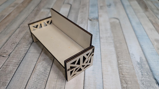 DIY Geometric Lounge Miniature Sofa – Modern Wooden Furniture for Maileg & Dollhouse Play