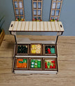 Selbstgebauter Miniatur-Bauernmarktstand