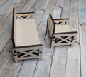 Moderne DIY-Miniatur-Sofagarnitur – Wohnzimmermöbel aus Holz für Maileg & Puppen