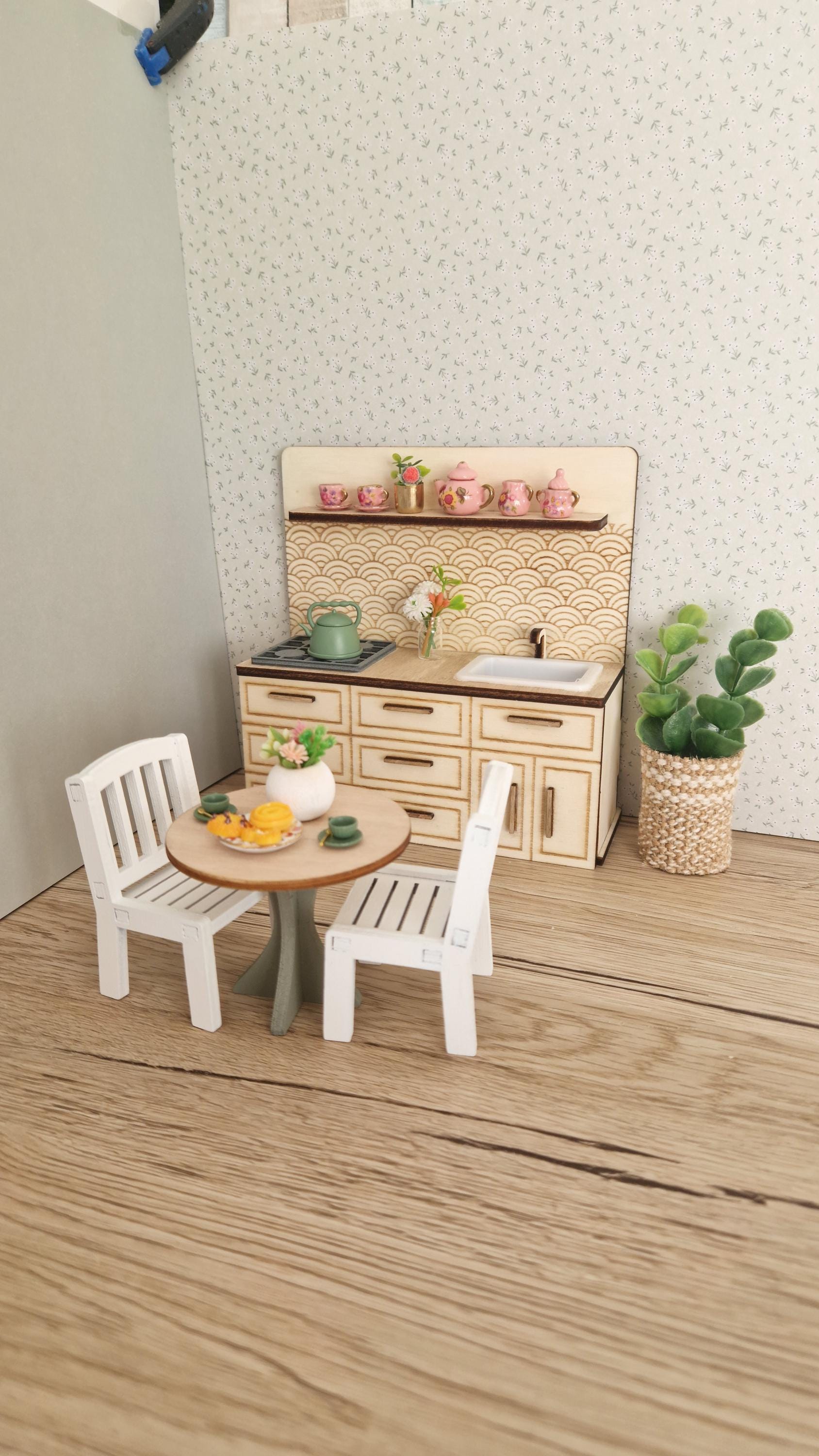 Miniaturküchenset zum Selberbauen – Holzmöbel für Maileg & Puppen