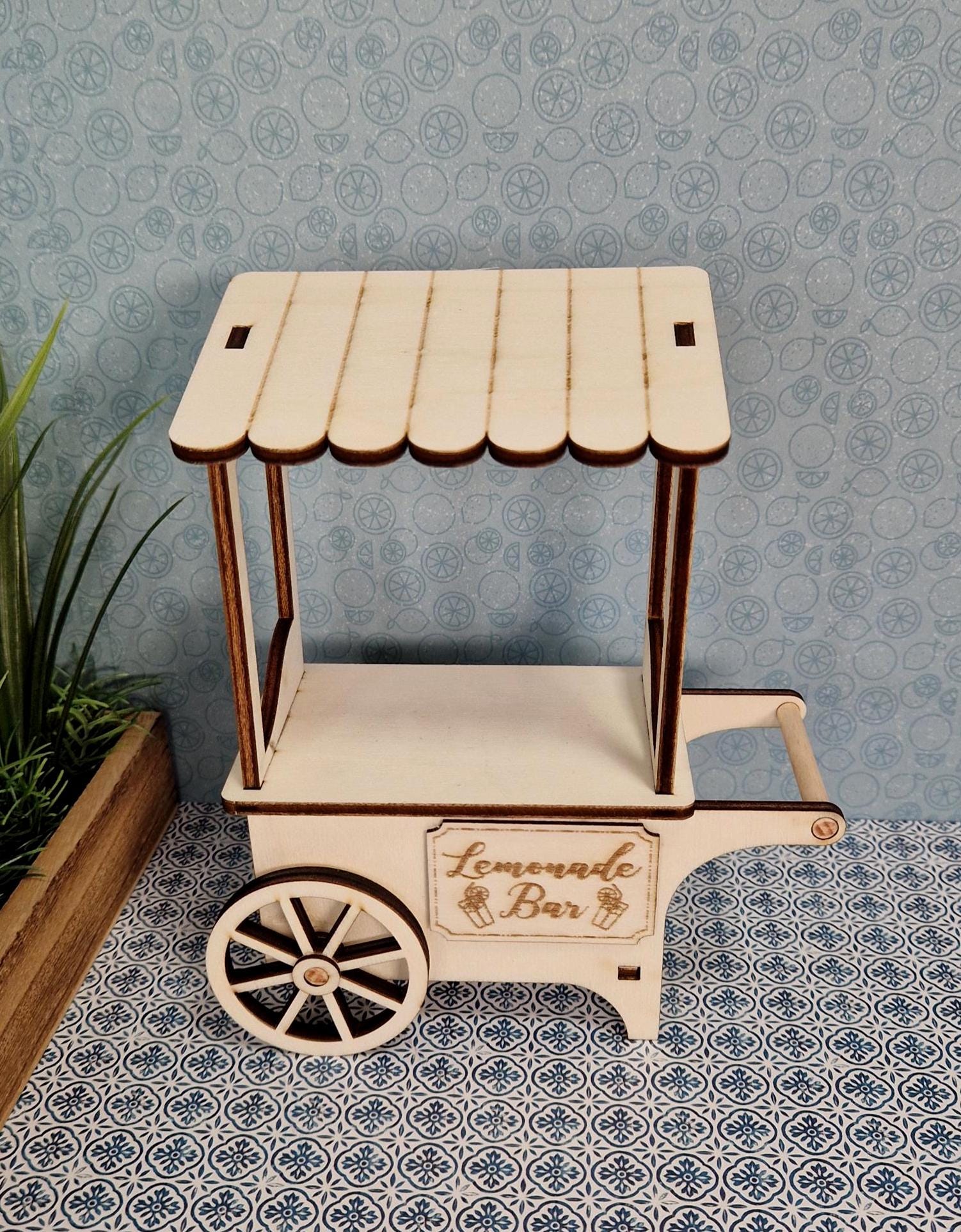 DIY Mini Market Rolling Cart - Lemonade & Flower Stand and more