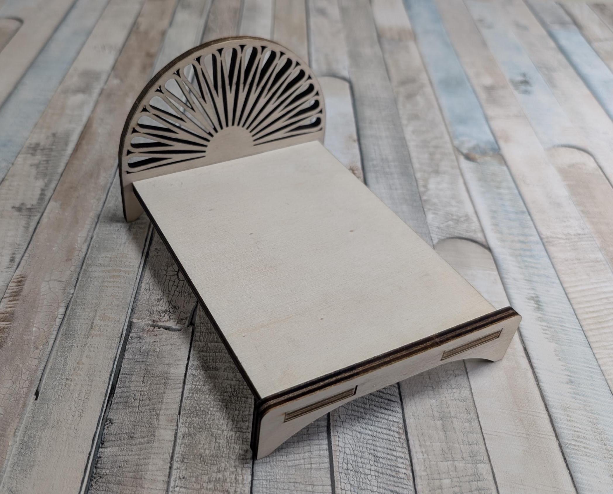 DIY Miniature Art Deco Bed – Wooden Doll Furniture for Maileg