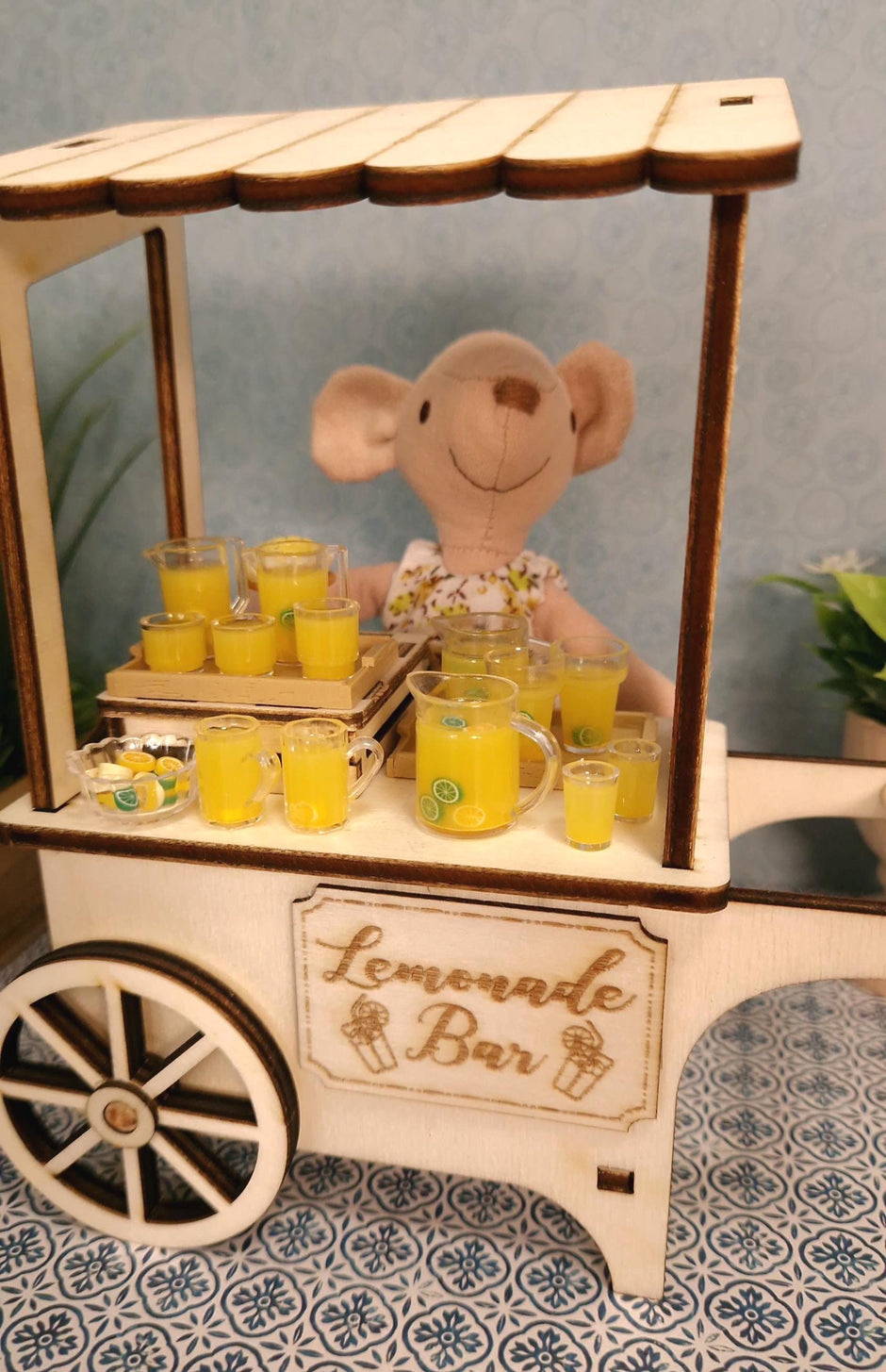 DIY Mini Market Rolling Cart - Lemonade & Flower Stand and more
