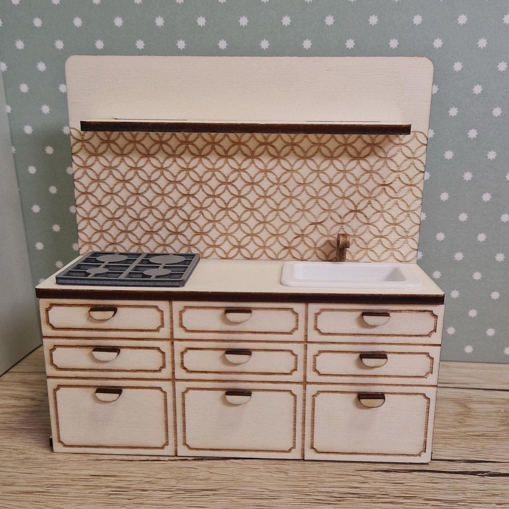 DIY Miniature Kitchen Set - The Cottage Kitchen – Wooden Furniture for Maileg & Dolls