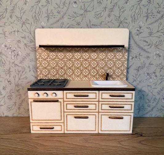 DIY Mediterranean Miniature Kitchen – Timeless Wooden Design