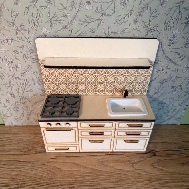 DIY Mediterranean Miniature Kitchen – Timeless Wooden Design