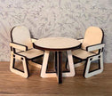 DIY Japandi Mini Dining Set – Minimalist Wooden Furniture for Maileg & Dolls