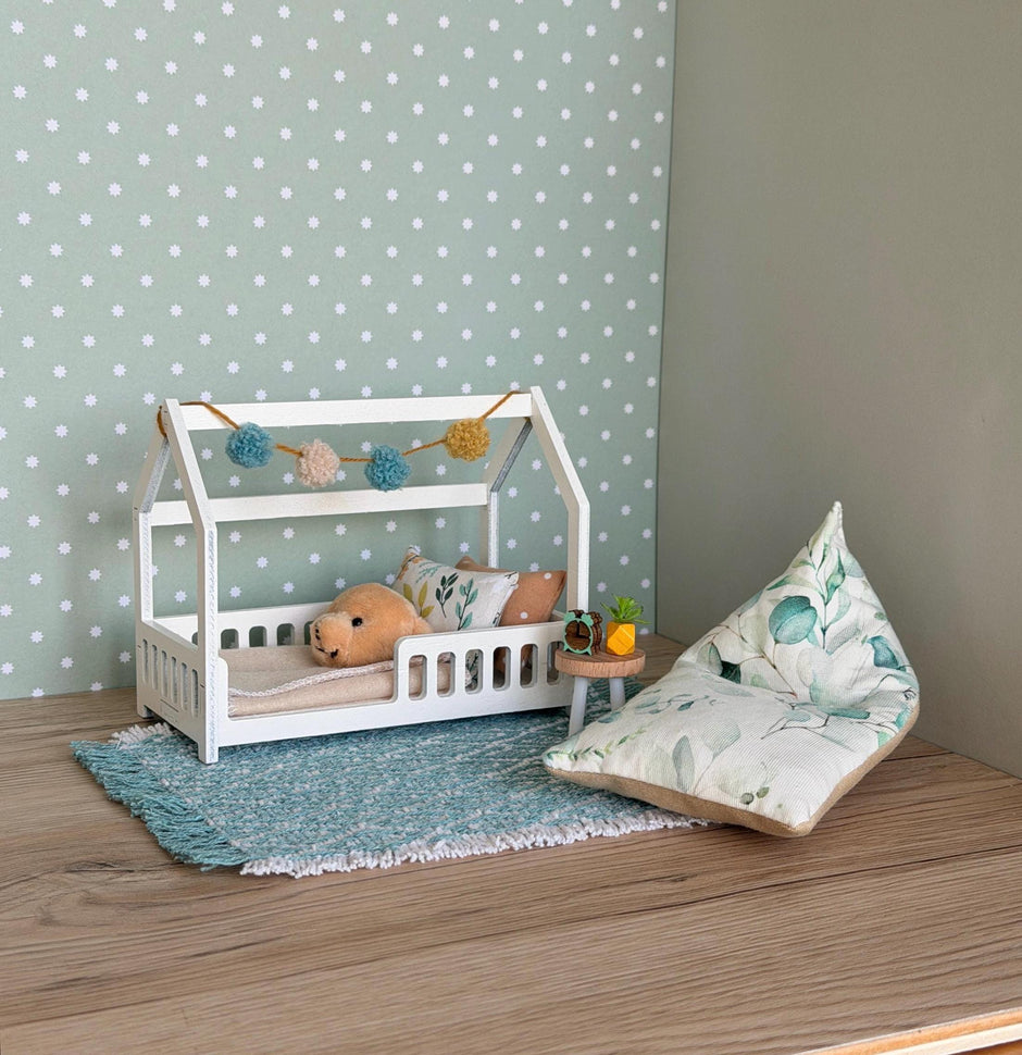 Playhouse Bedroom, 1:12 Scale, handmade