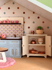 Miniature Kitchen with Hand-Painted Backsplash – Light Blue, handmade 1:12 miniature – photo 9