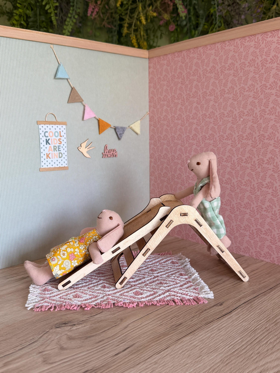 Miniature Pikler Triangle with Slide, handmade 1:12 miniature – photo 4