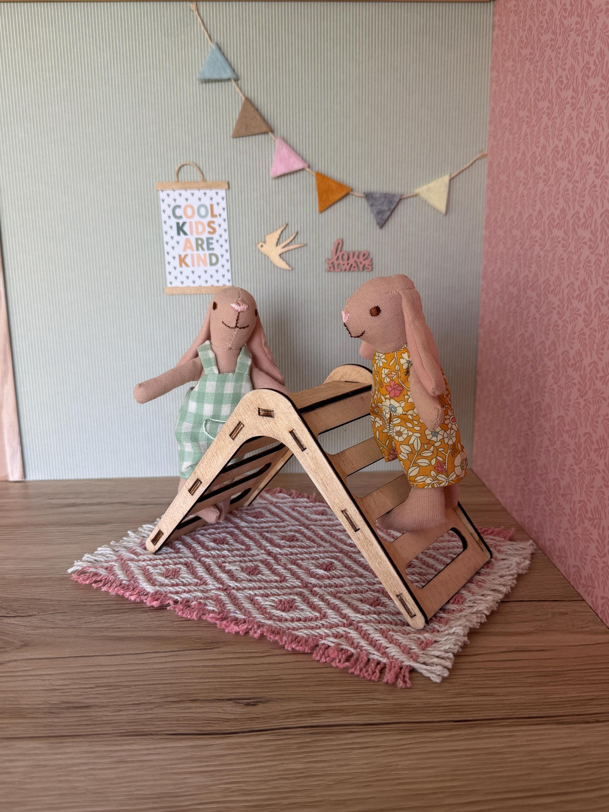 Miniature Pikler Triangle with Slide, handmade 1:12 miniature – photo 6