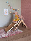 Miniature Pikler Triangle with Slide, handmade 1:12 miniature