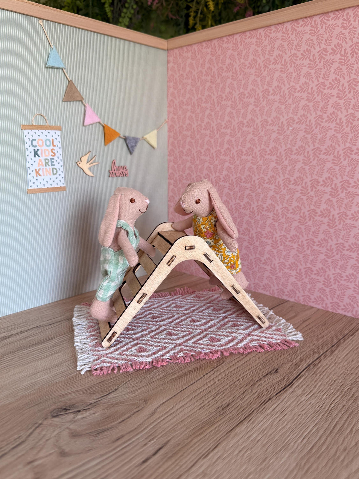 Miniature Pikler Triangle with Slide, handmade 1:12 miniature – photo 7