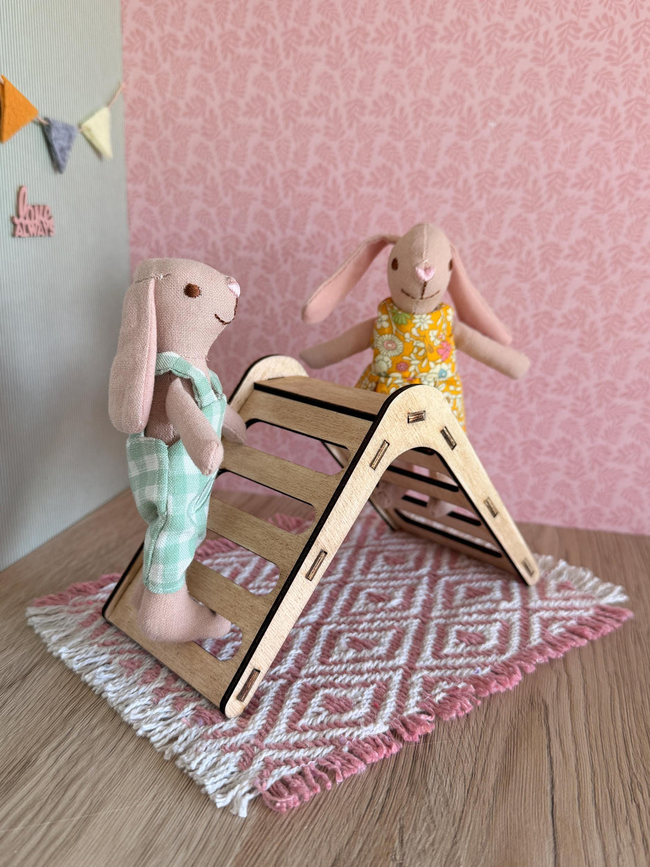 Miniature Pikler Triangle with Slide, handmade 1:12 miniature – photo 2