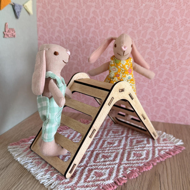 Miniature Pikler Triangle with Slide, handmade 1:12 miniature – photo 2