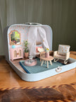 Tiny Plush Puppy in a Miniature Dog Bed, handmade 1:12 miniature – photo 8