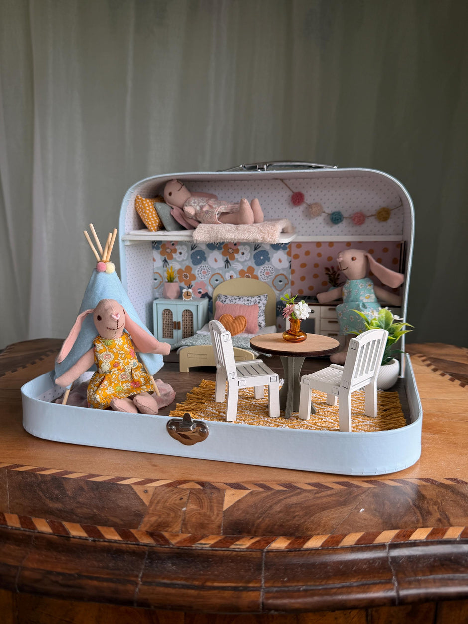 Happy Nest – Medium Suitcase Dollhouse, handmade in Slovenia – photo 5