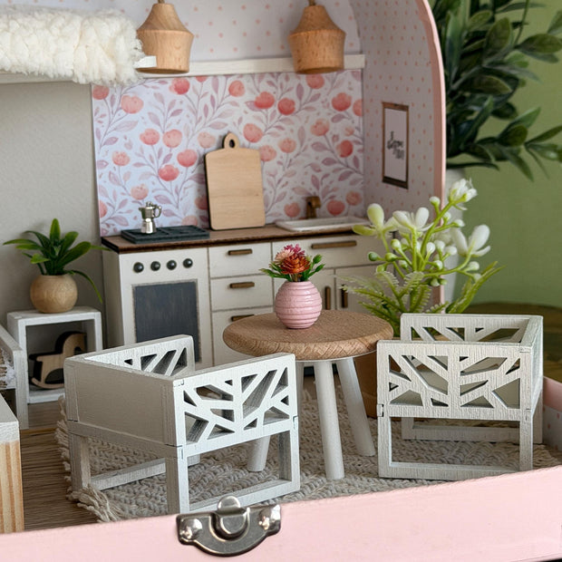 Blush Haven – Medium Suitcase Dollhouse, handmade in Slovenia – photo 2