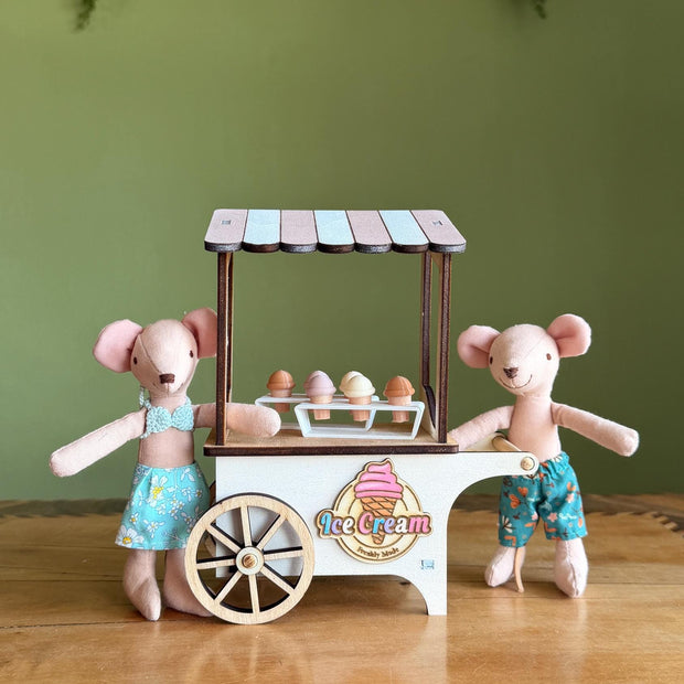 Miniature Ice Cream Cart, handmade 1:12 miniature