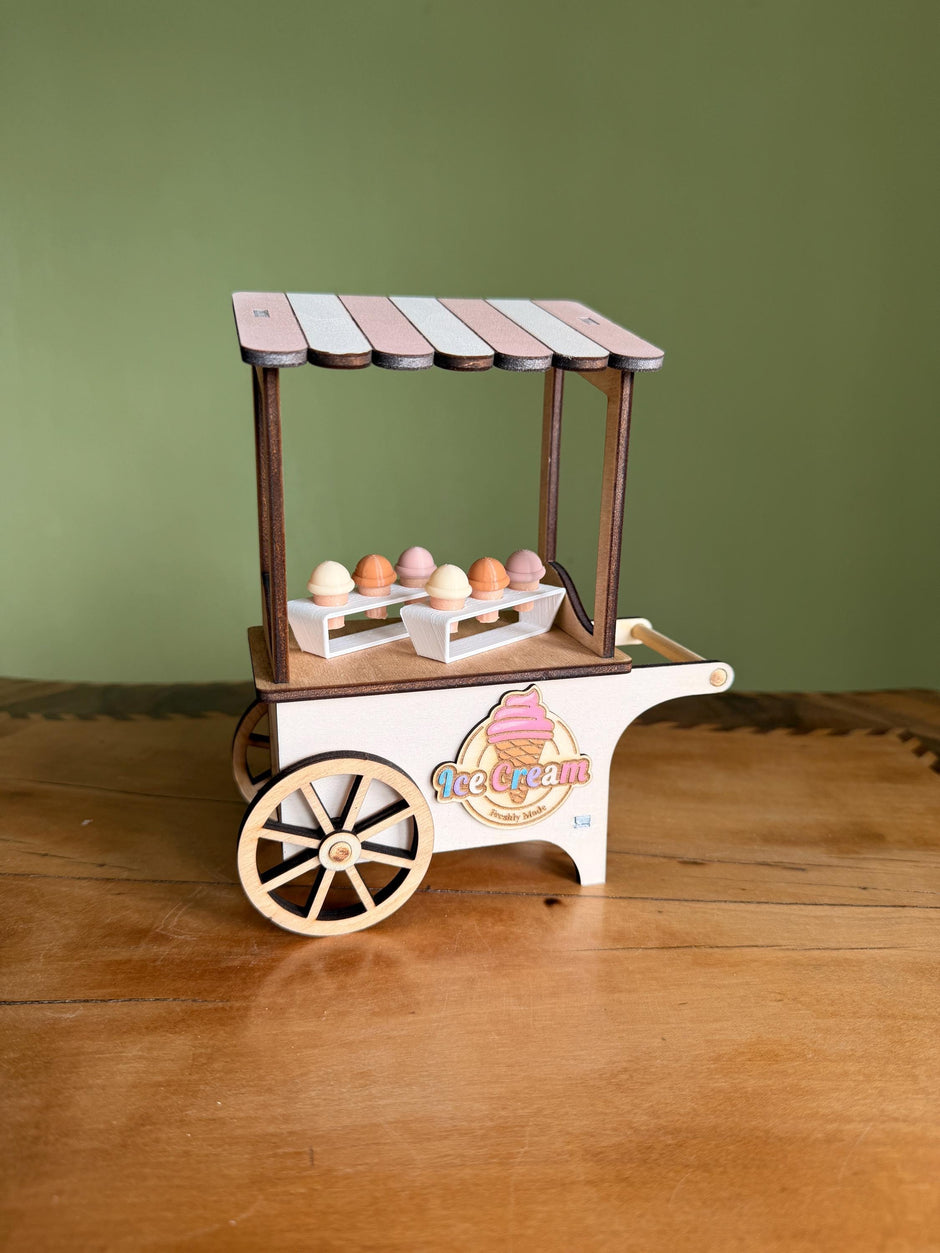 Miniature Ice Cream Cart, handmade 1:12 miniature – photo 4