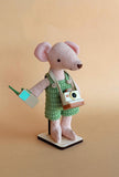 Pip – handmade fabric mouse doll, 13 cm – photo 9