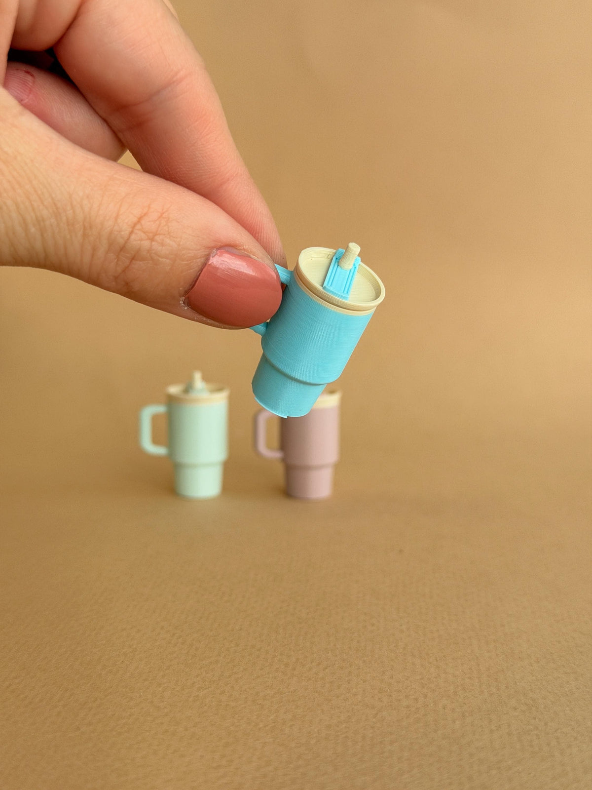 Miniature Tumbler with Straw for Dolls and Mice, 1:12 dollhouse accessory – photo 5