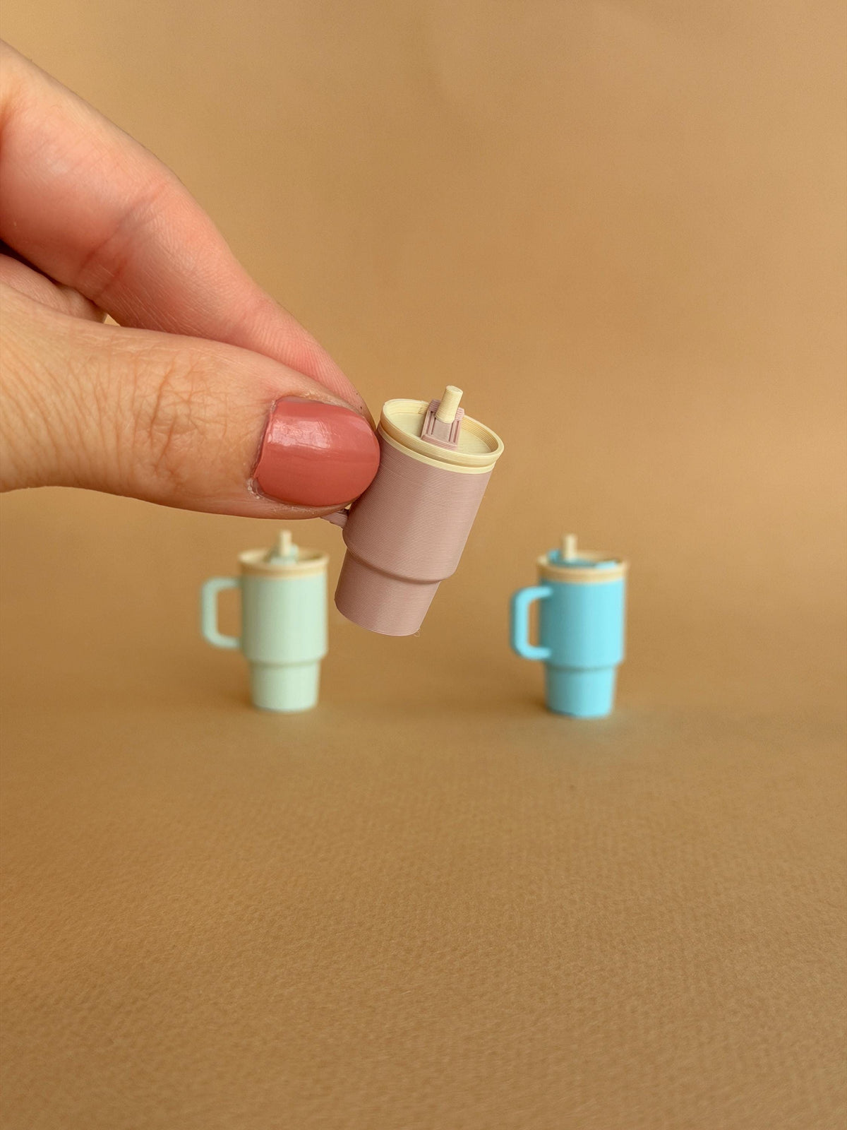 Miniature Tumbler with Straw for Dolls and Mice, 1:12 dollhouse accessory – photo 4