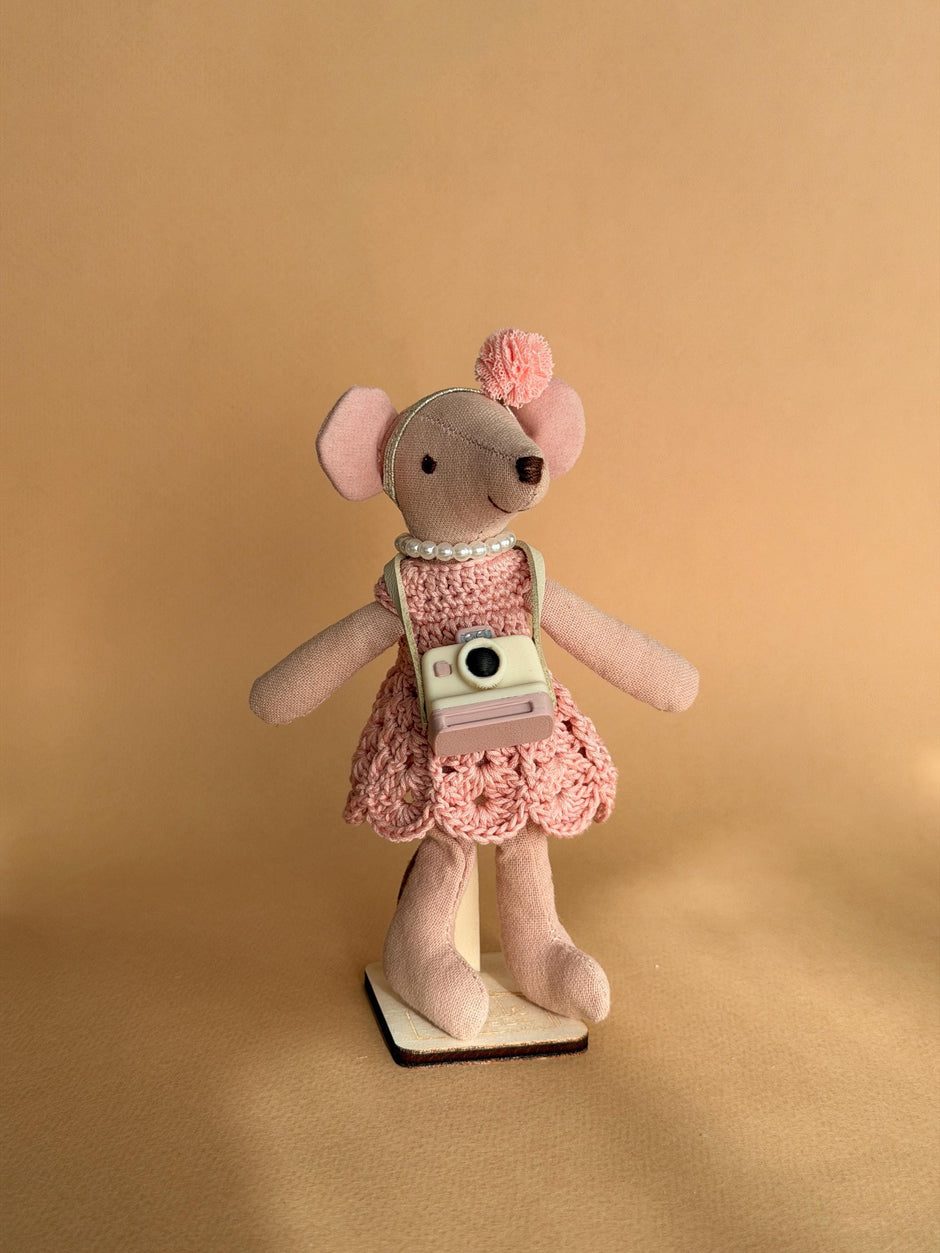Ballerina Mouse – Fabric Doll, 13 cm – photo 3