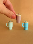 Miniature Tumbler with Straw for Dolls and Mice, 1:12 dollhouse accessory