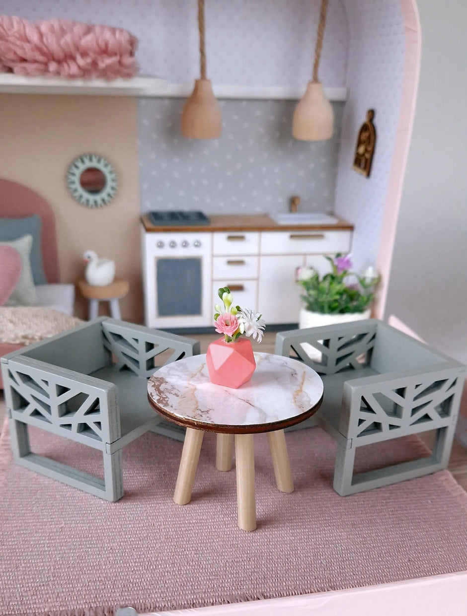 Pastel Bloom – Medium Suitcase Dollhouse– Medium Suitcase Dollhouse